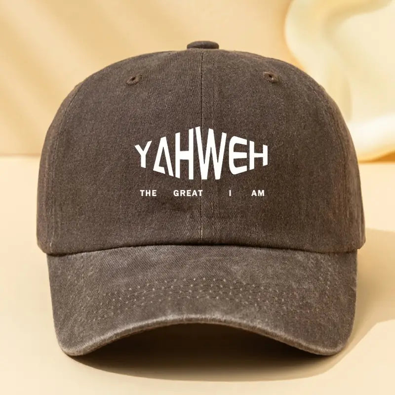 Retro YAHWEH Hat – Adjustable Breathable Baseball Cap for Christian Street Style & Everyday Wear