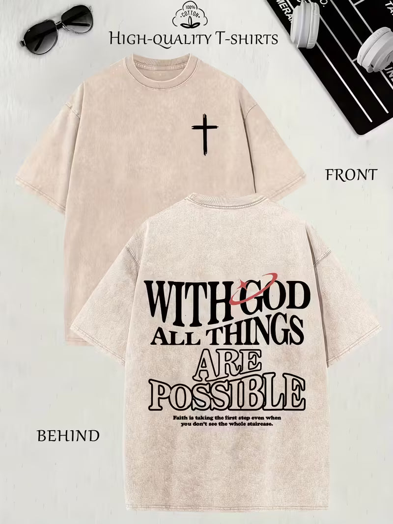 T-Shirt WITH GOD ALL THINGS ARE POSSIBLE