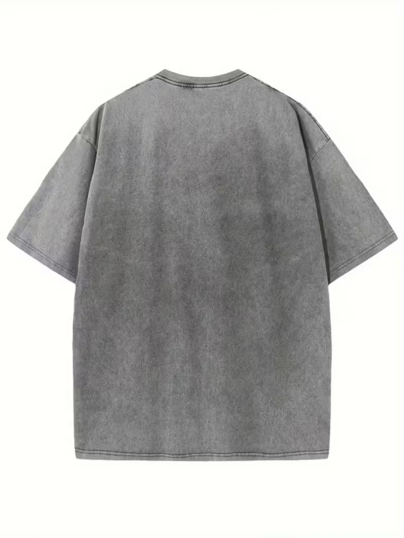 Faith Can Move Mountains Vintage Oversized Tee – Heavyweight Washed Retro Streetwear Shirt