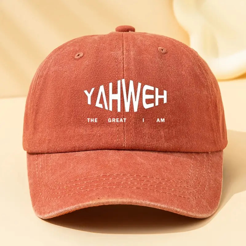Retro YAHWEH Hat – Adjustable Breathable Baseball Cap for Christian Street Style & Everyday Wear