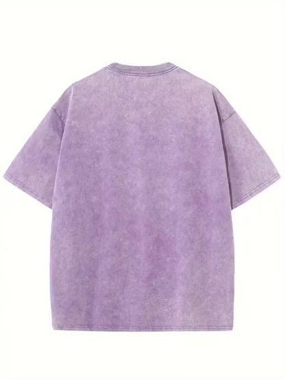 Gothic Angel Vintage Oversized Tee – Heavyweight Washed Streetwear Shirt