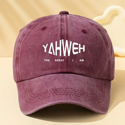 Retro YAHWEH Hat – Adjustable Breathable Baseball Cap for Christian Street Style & Everyday Wear