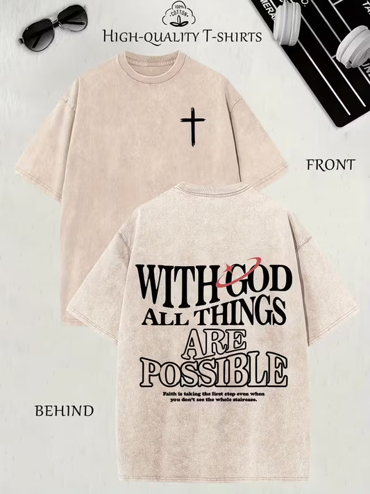 T-Shirt WITH GOD ALL THINGS ARE POSSIBLE