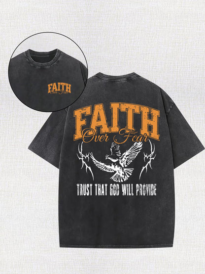 Faith Over Fear Tee – Vintage Washed Streetwear
