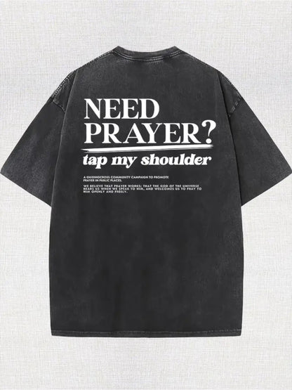 Need Prayer? -- Retro Washed Faith Streetwear