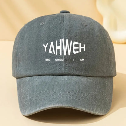 Retro YAHWEH Hat – Adjustable Breathable Baseball Cap for Christian Street Style & Everyday Wear