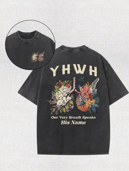YHWH Our Breath Tee – Vintage Washed Street Style