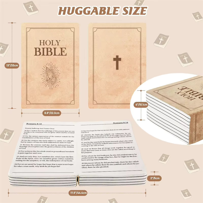 Plush Holy Bible Pillow - Orange