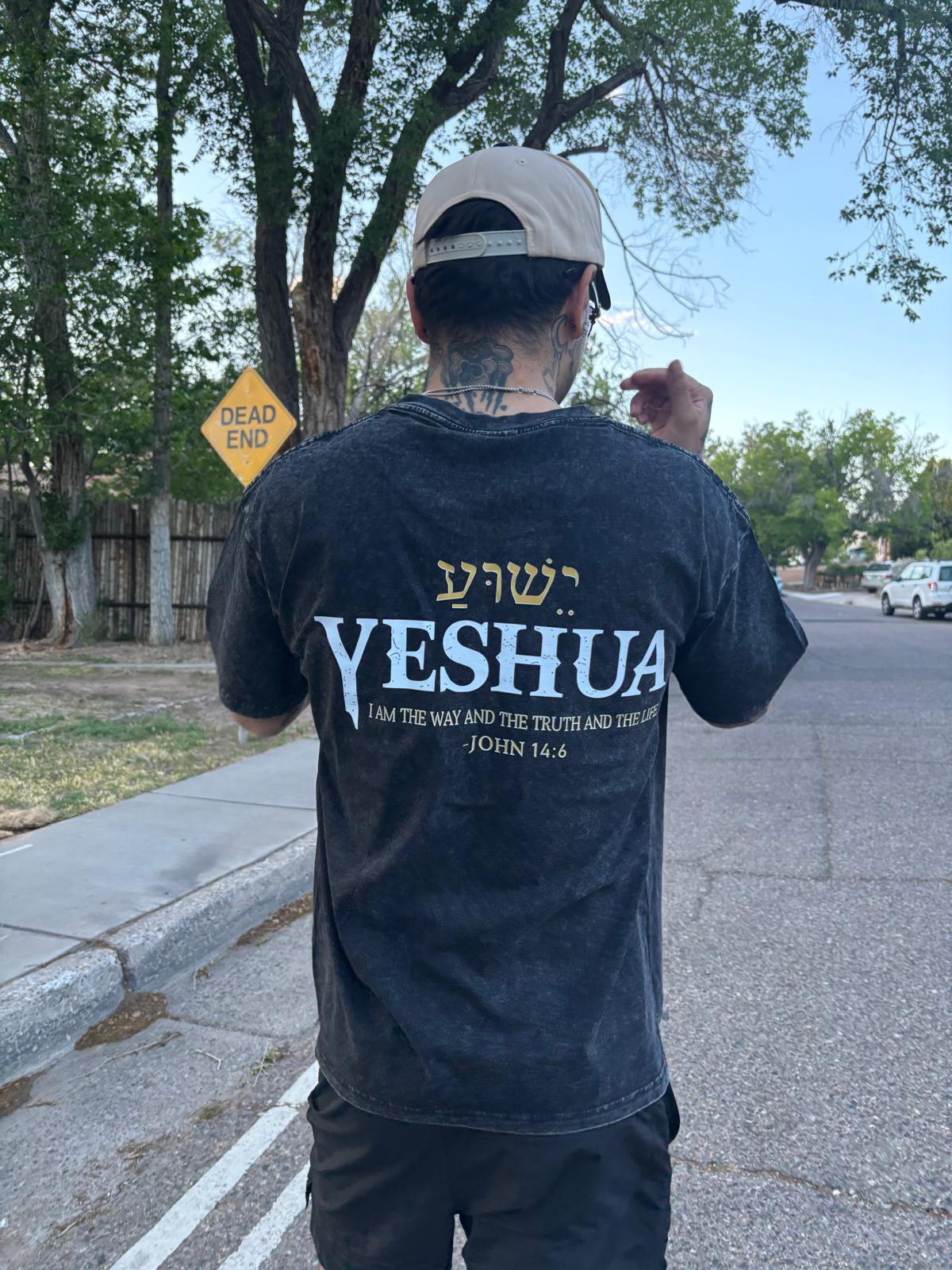 Yeshua The Way Tee – Vintage Washed Faith Streetwear
