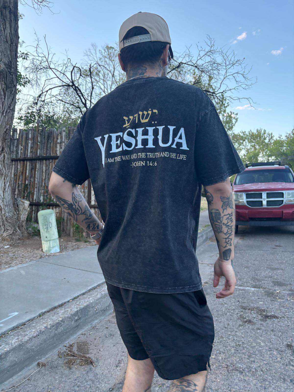 Yeshua The Way Tee – Vintage Washed Faith Streetwear