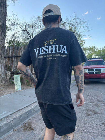 Yeshua The Way Tee – Vintage Washed Faith Streetwear