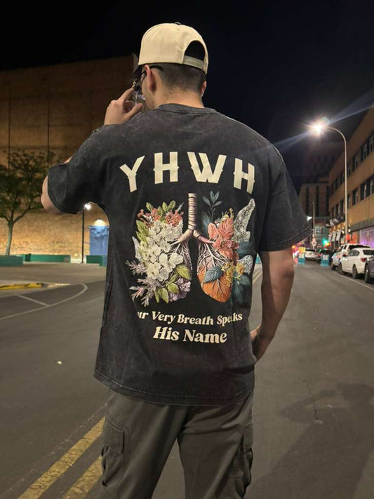 YHWH Our Breath Tee – Vintage Washed Street Style