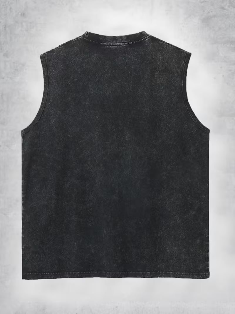 Tank Top Faith & Cross Back Print