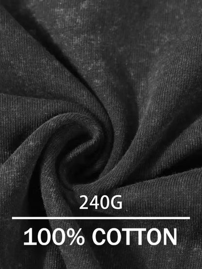 Dark gray fabric with '240G 100% Cotton' text overlay