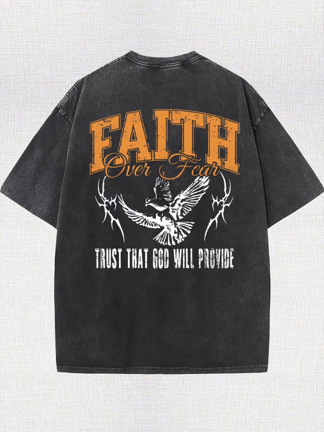 Faith Over Fear Tee – Vintage Washed Streetwear