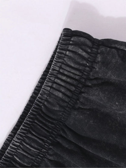 “Put On The Whole Armor of God” Shorts | 290G Washed Cotton | Printed Pattern | Summer Casual Outdoor Shorts with Pockets & Drawstring Waist