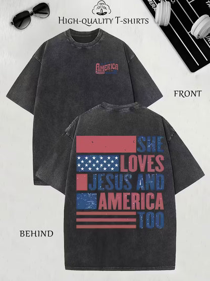 Faith T-Shirt - & America Flag