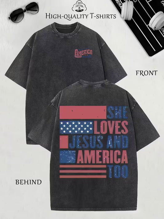Faith T-Shirt - & America Flag