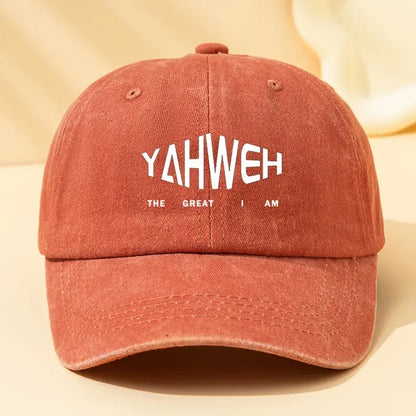 Retro YAHWEH Hat – Adjustable Breathable Baseball Cap for Christian Street Style & Everyday Wear